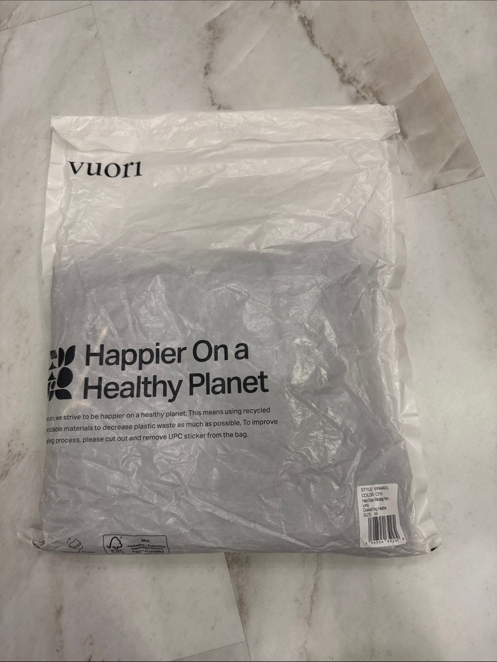 NWT Vuori Halo Easy Wideleg Pant (Long) in Coastal Fog Heather - Picture 4 of 7